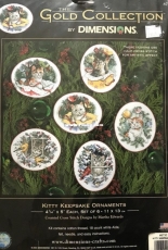 Dimensions - The Gold Collection 8730 Kitty Keepsake Ornaments
