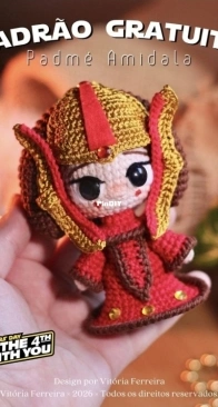 Amigurumis da Vit / AmigurumisVit / Vits Amigurumis - Vitória Ferreira  - Padme Amidala - Portuguese - Free