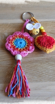 Crochet bag charm