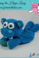 Forever Stitchin - Jodi Stredulinsky - Harvey the Hippo Lovey