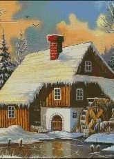 Natalia Supenko (Nensi) Winter evening at the mill