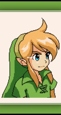 Cross Stitch Quest - Zelda Oracle of Ages  - Link - free