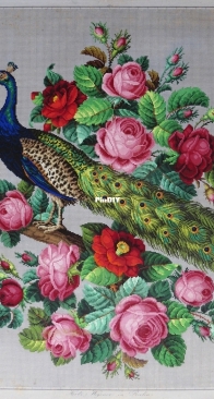 Victoriana - Peacock in Flowers by Smilylana / Svetlana Lengyel