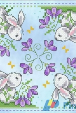 Polstitches Designs - Bunny Biscornu Treat by Joan Elliott - English