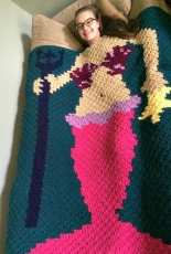Crochet Couch - Kim Latshaw - Mermaid with Trident Afghan