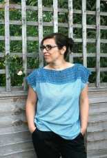 Luz Patterns - Luz Mendoza - Blue Wave T-shirt