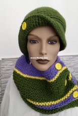 Hat and cowl! Crochet and Knit