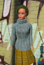 Barbie Extra Fine Turtleneck Sweater by Kelly Mullan -Free