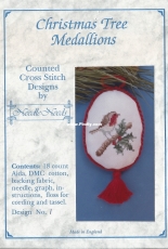 Needle Needs Christmas Tree Medallions TM 1 - Robin and Holly