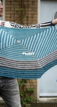 Striped Vortex Shawl by Stephen West
