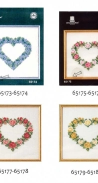 Oehlenschlager Design OOE - 65173-74 - 65175-76 - 65177-78 - 65179-80 Flowers Hearts XSD-PAT