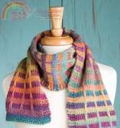 Mochi Mock Plaid Scarf by Susan Druding/ Crystal Palace Yarns