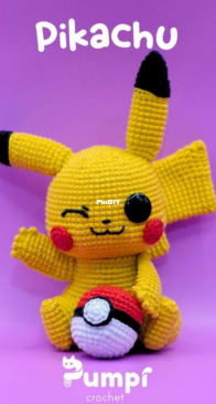 Pumpi Crochet - Fernanda Reyes - Pikachu - CAL version