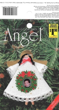 Designs for the Needle - 1446 - Wreath Photo Angel Doll