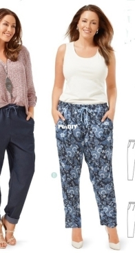 Burda Plus - No 6678 - Pants - Sizes 44-56 - German, English, French, Dutch, Italian, Spanish, Swedish, Russian