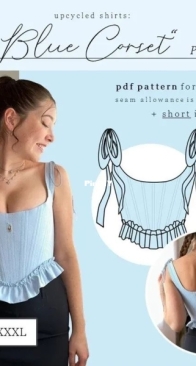 By Mailina - Malin Ek Andrén - Blue Corset - Sizes XXS-XXXXL