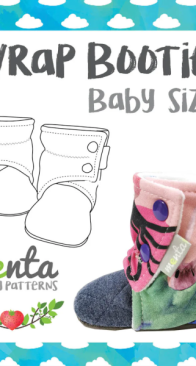 Menta Sewing Patterns - Wrap Booties Baby Sizes - English