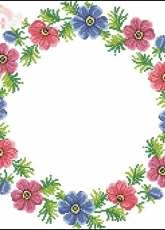 Zweigart Anemon round tablecloth xsd + pcs