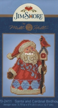 Mill Hill - Jim Shore JS20-2411 Santa and Cardinal Birdhouse XSD