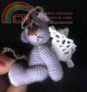 Miniature Thread Crochet Bears - Edith Molina - Blue Angel