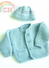 Lion Brand Yarn #80412AD-Baby Robert Cardigan-Free