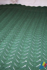 Knitted Patio Stripe Afghan by American Thread Company -Free