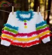 premier yarns - Crocheted Bright Stripes Cardi - free