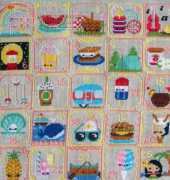 The Frosted Pumpkin Stitchery - Summer sampler - Complete