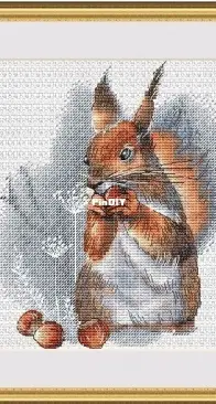 SAstitch - Squirrel With Nuts by Svetlana Sichkar