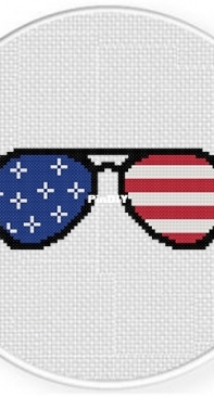 Daily Cross Stitch - July 4th Aviator