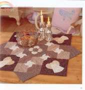 Kleine Decke mit Engeln-Patchwork zur Weihnachtszeit /German