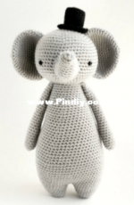 Little Bear Crochets - J. A. Poolvos- Elephant with top hat - Spanish - translated