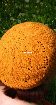 Yellow Dandelion Beret by Irina Dmitrieva