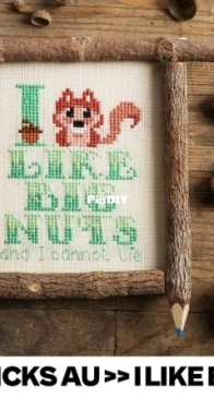 I Like Big Nuts by Fiddlesticks Au from XStitch Magazine 30 PCS + XSD