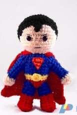AmiAma Designs - Amanda L Girao - Superman Chibi Inspired Amigurumi - English