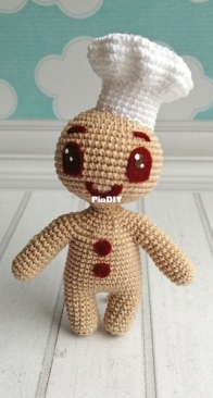 Koshambra Amigurumi - Alice Demidova - Алиса Демидова - Gingerbread Cookie - Печенька Пикабу - Russian - Free