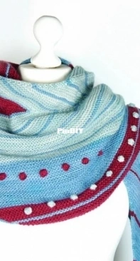 Hamburg Ahoi Shawl by Steffi Hochfellner - German