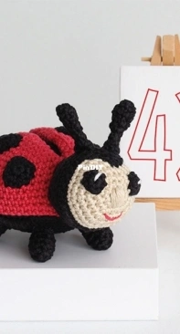 My Crochet Chums - Pia Simpson - Lockdown Ami Challenge - Number 42 - Ladybug - Free