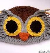 Beauty Crochet Pattern - Owl Crochet Hat Pattern