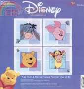 Disney Designer Stitches A62 - Pooh & Friends Framed Portrait (set of4 )
