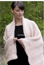 Cascade Yarns  - Karen McKenna - W393 Cascade Pacific  Catch The Wave Blanket - Free