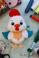 Rukodelion Chicken Felt Pattern Russian