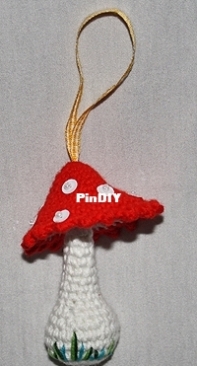 CaroCreated - Carola Herbst - Mushroom Keyfob - Fliegenpilz Anhaenger - German