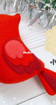 Cardinal felt pattern - Mimiboom