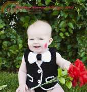 Vest and Bowtie Crochet Pattern by Darling Derriere Designs