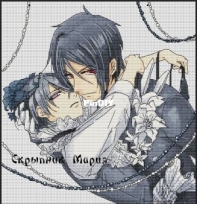 Ciel and Sebastian by Maria Skrypnik