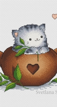SAstitch - Kitten In A Teapot by Svetlana Sichkar