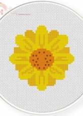 Daily Cross Stitch - Sunflower And Seeds