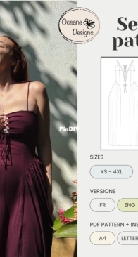 Oceane Designs - Océane Delain - Louise Dress - English French Sizes XS-4XL - French, English
