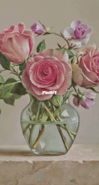 Gerdamoon 030- Roses in A Glass Vase